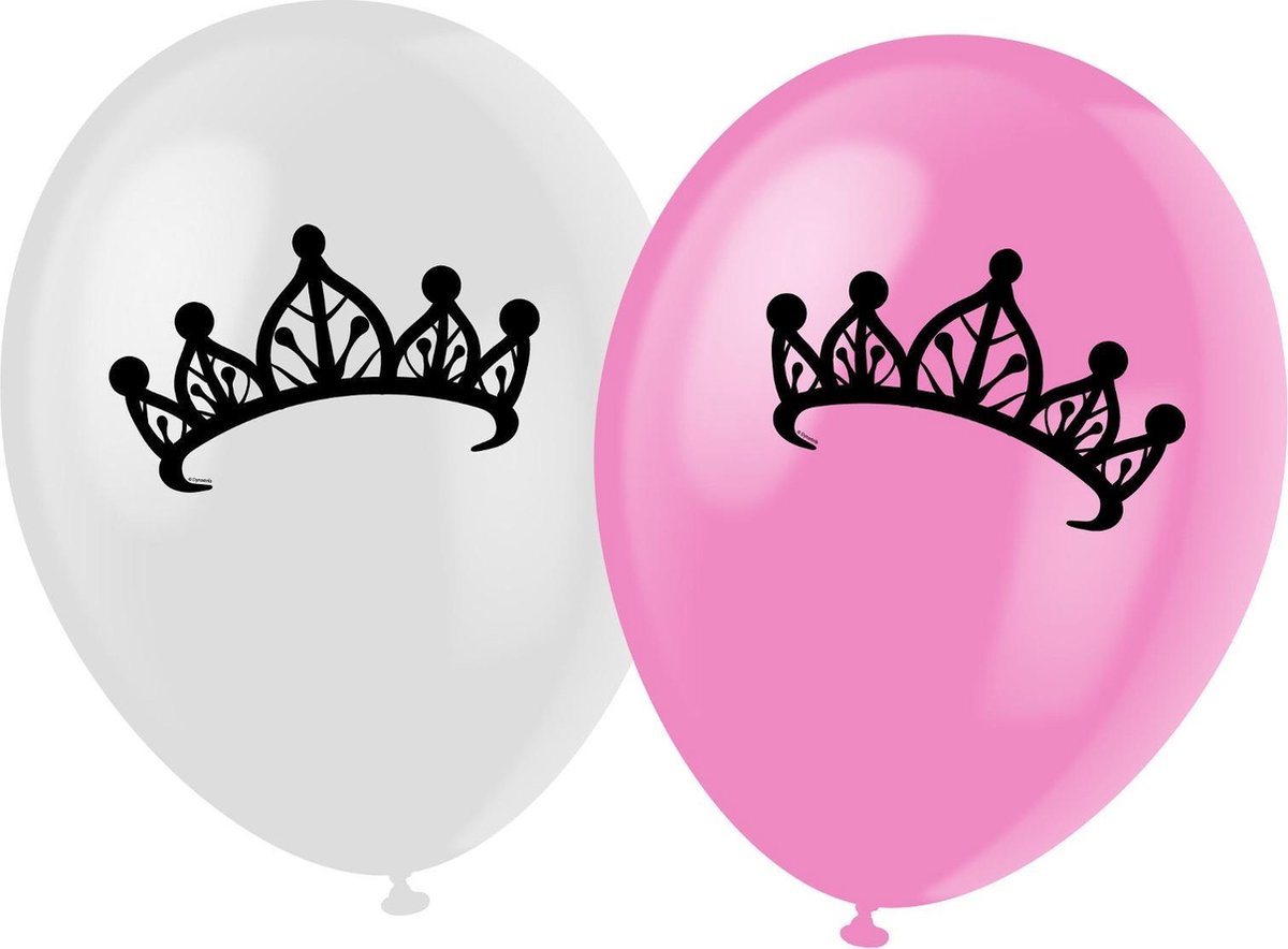 DYNASTRIB - 6 ballonnen met prinses - Decoratie > Ballonnen